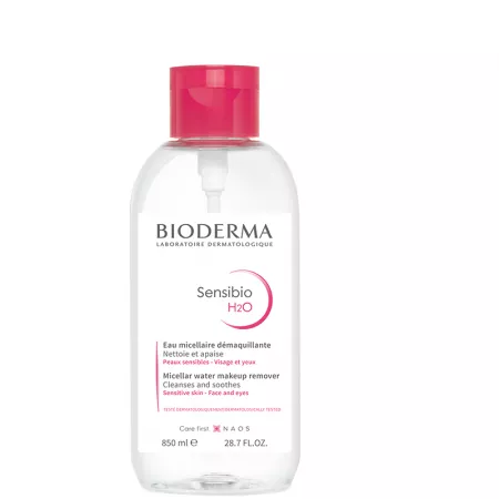 Sensibio H2O cu pompă, Loțiune Micelară, 850 ml, Bioderma