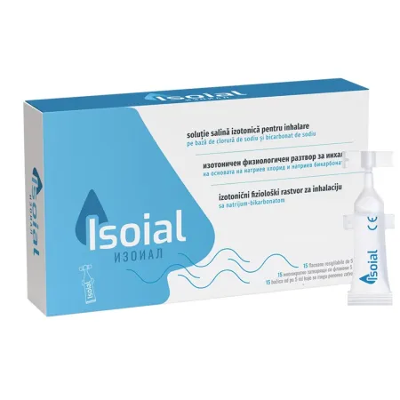 Isoial, Soluție Salină Nazală, 15 fiole x 5 ml, Naturpharma