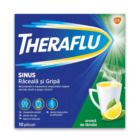 Theraflu Sinus Răceală și Gripă, 10 plicuri, GSK