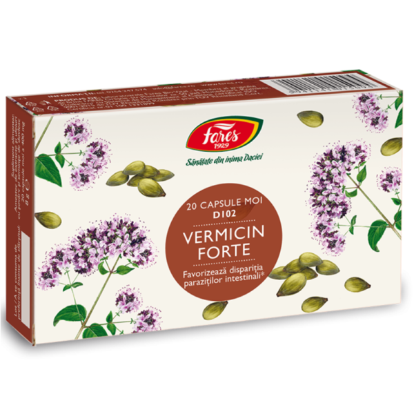 Vermicin Forte, 20 capsule, Fares