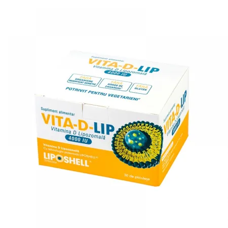 Vitamina D Lipozomală VITA-D 4000 UI, 30 plicuri, Liposhell