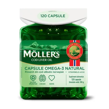 Ulei de Ficat de Cod, 120 capsule, Möller’s