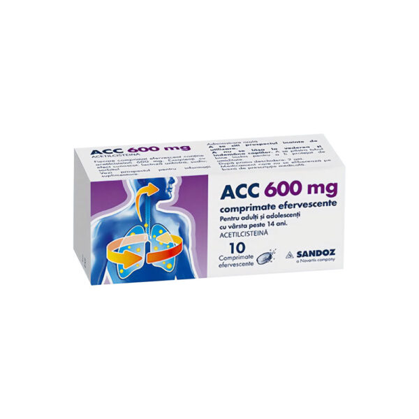 ACC 600 mg, 10 comprimate efervescente, Sandoz