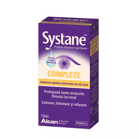 Systane Complete  Fără Conservanți, picături  oftalmice, 10 ml, Alcon