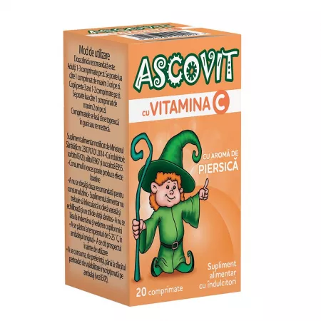 Ascovit Piersică, 20 comprimate, Perrigo