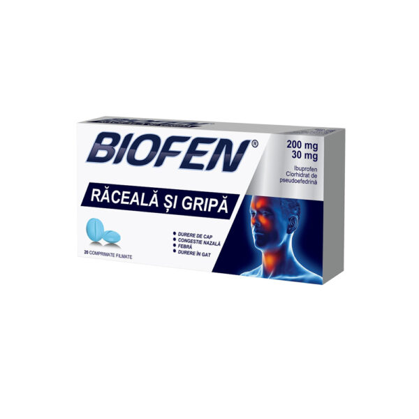 Biofen Raceala si Gripa, 20 comprimate, Biofarm