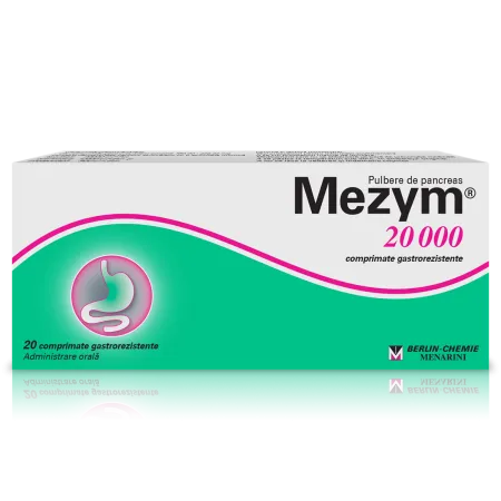 Mezym Forte 20000, 20 comprimate, Berlin Chemie