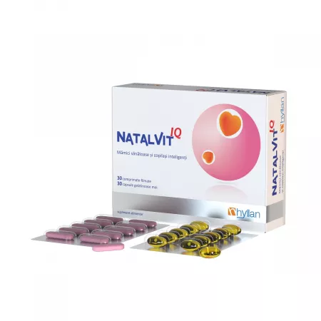 Natalvit IQ, 30 comprimate+30 capsule, Hyllan Pharma