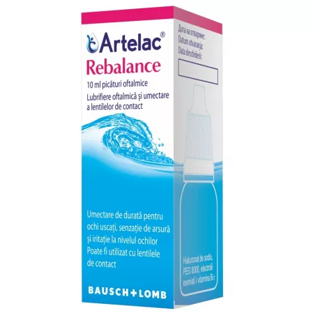 Artelac Rebalance, picături oftalmice, 10 ml, Bausch&Lomb
