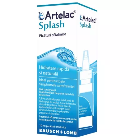 Artelac Splash, picături oftalmice, 10 ml, Bausch&Lomb