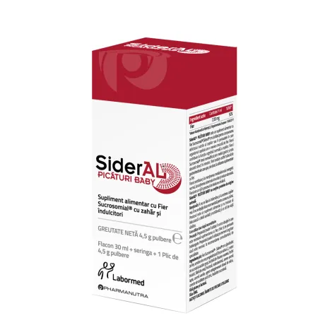Sideral Baby, picături orale, 30 ml + 1 plic 4,5 g, Labormed