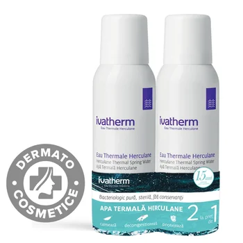 Apa termală Herculane, 2 × 100 ml, pachet promo, Ivatherm