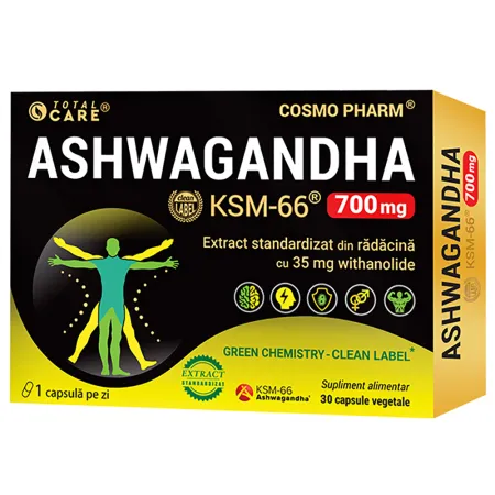 Ashwagandha 700 mg KSM-66, 30 capsule, Cosmo Pharm