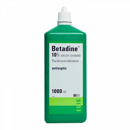 Betadine 10%, soluție cutanată, 1000 ml, Egis