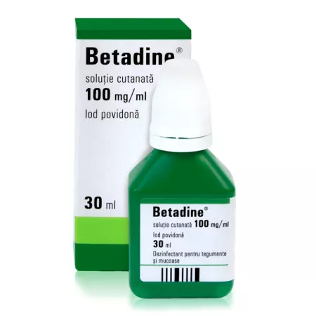 Betadine 10%, soluție cutanată, 30 ml, Egis