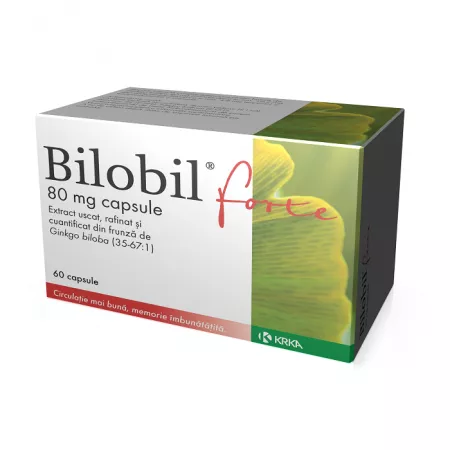 Bilobil Forte 80 mg, 60 capsule, KRKA