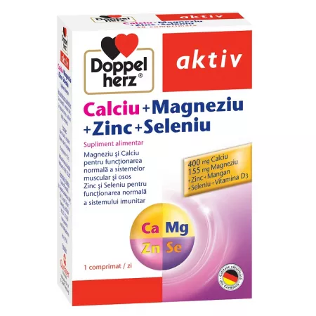 Ca + Mg + Zn + Se, 30 comprimate, Doppelherz