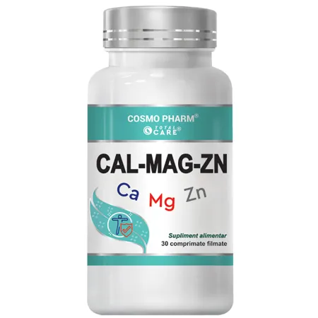 Calciu + Magneziu + Zinc, 30 comprimate, Cosmo Pharm