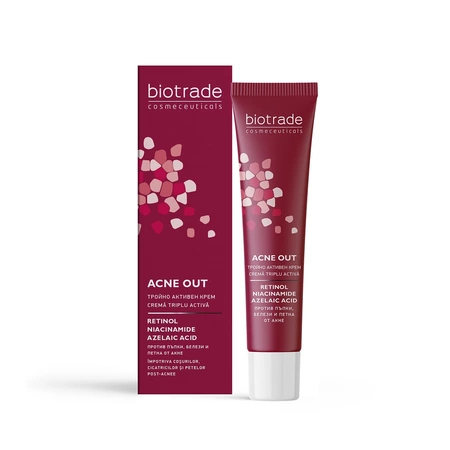 Acne Out Crema Triplu Activă, 30ml, Biotrade