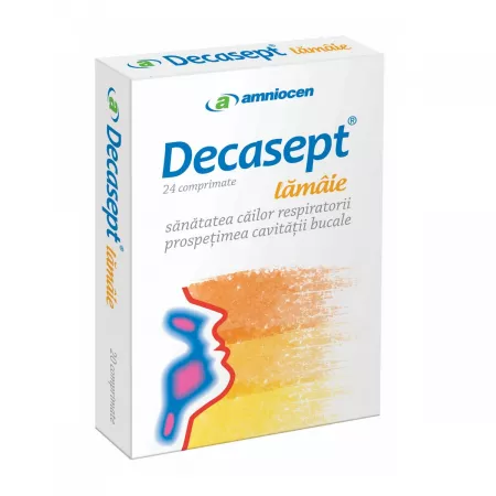 Decasept Lămâie, 24 comprimate, Amniocen