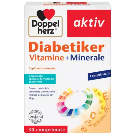 Diabetiker vitamine + minerale, 30 comprimate, Doppelherz