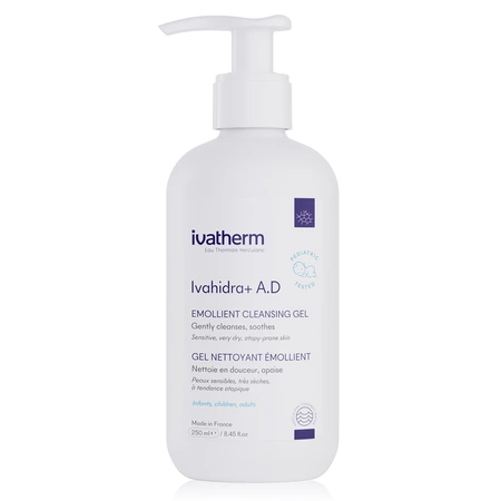 Ivahidra+ AD gel de spălare emolient, 250 ml, Ivatherm