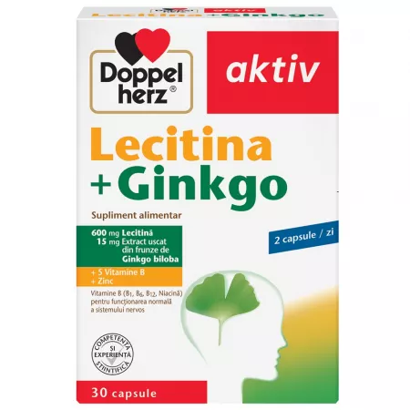 Lecitină + Ginkgo, 30 capsule, Doppelherz