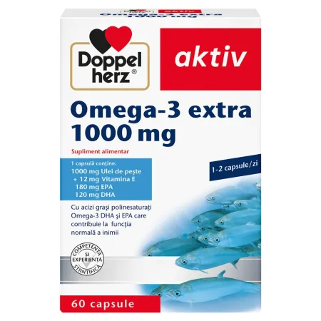 Omega 3 Extra 1000 mg, 60 capsule, Doppelherz