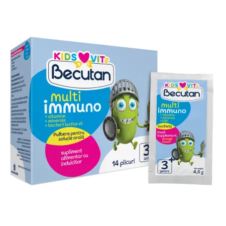 Becutan Kids Vits Multiimmuno, 14 plicuri, Alkaloid