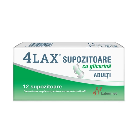 4 Lax, supozitoare, 12 bucăți, Labormed
