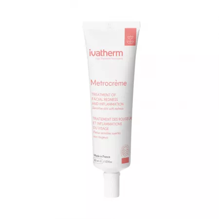Metrocreme, cremă-tratament pentru Roșeață Cutanată și Inflamație, 30 ml, Ivatherm