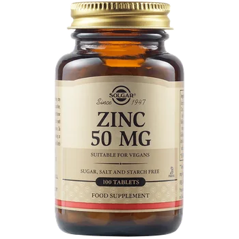Solgar Zinc gluconate 50mg, 100 comprimate, Solgar
