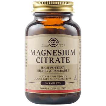 Solgar Magnesium citrate 200mg, 60 cpr, Solgar