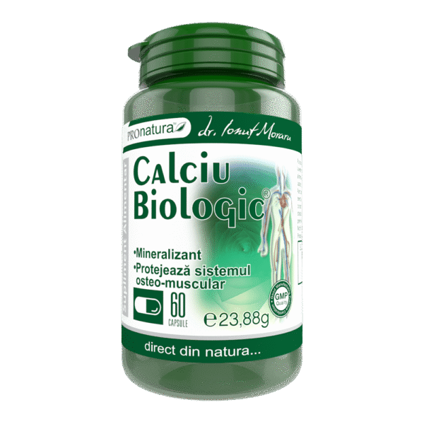 Calciu biologic, 60 capsule, Pro Natura