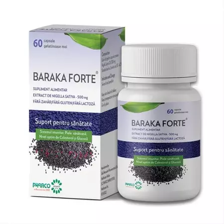 Baraka forte 500 mg, 60 capsule moi, Pharco