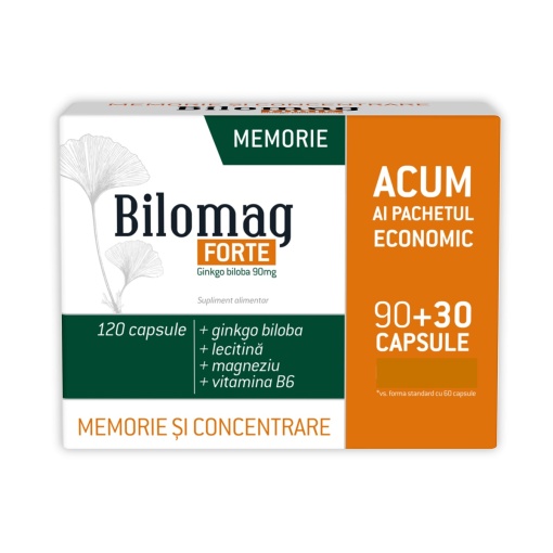 Bilomag forte memorie 90mg, 90 cps+30 cps, Zdrovit