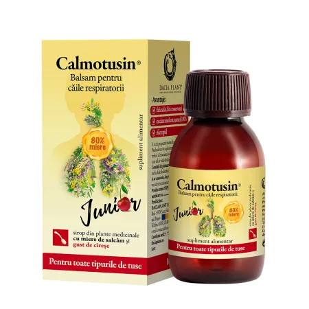 Calmotusin Junior sirop cu gust de cirese, 100ml, Dacia Plant