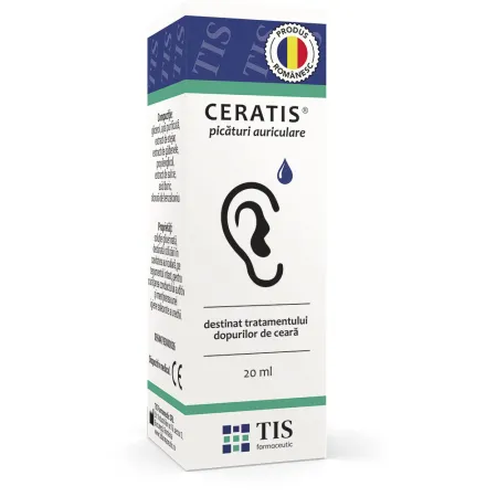 Ceratis, picaturi auriculare, 20 ml, Tis Farmaceutic