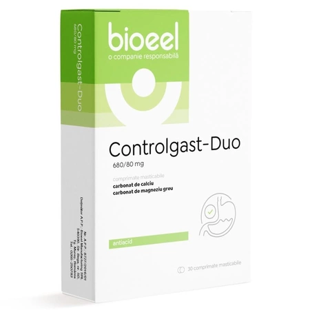 Controlgast-Duo, 30 comprimate masticabile, Bioeel