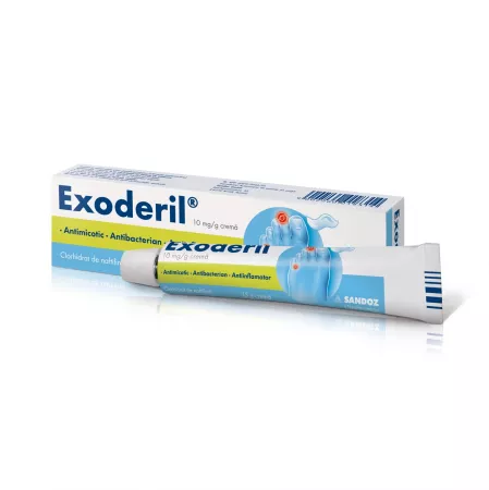 Exoderil 10mg/g crema, 15 g, Sandoz