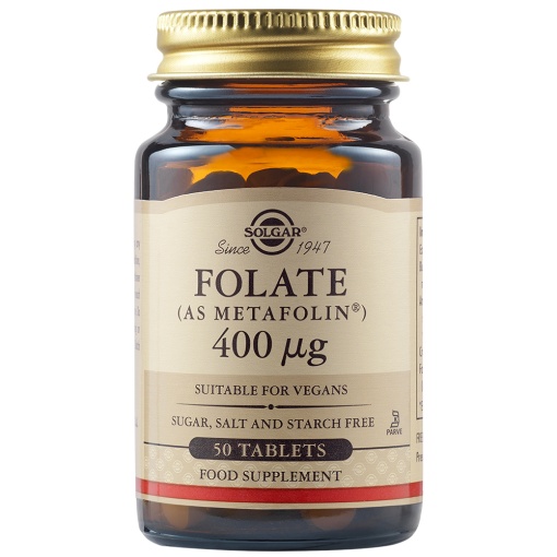 Solgar Folate 400mcg (acid folic), 50 cpr, Solgar