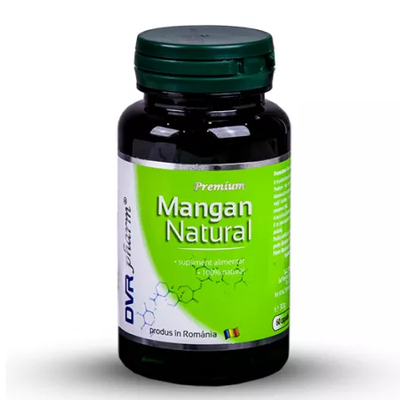 Mangan natural, 60 capsule, DVR Pharm