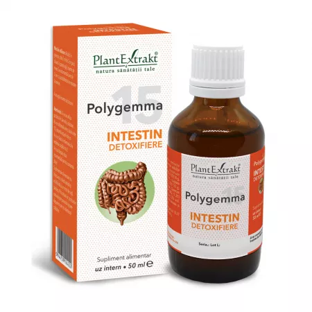 POLYGEMMA NR. 15 Intestin detoxifiere , 50ml, PlantExtrakt