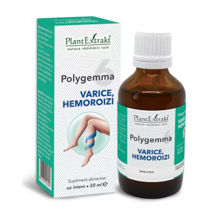 POLYGEMMA NR. 6 Varice-hemoroizi, 50ml, PlantExtrakt