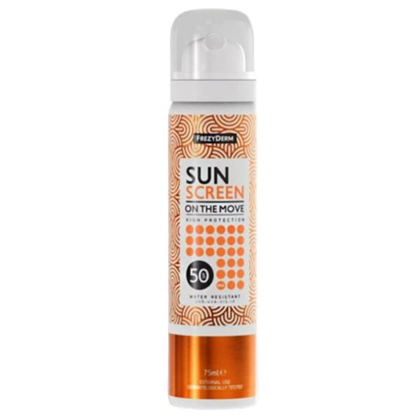 Frezyderm Sun Screen on the move spray mist SPF 50+, 75ml, Frezyderm