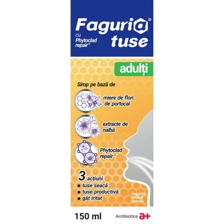 Faguria Sirop de tuse pentru adulti, 150ml, Antibiotice