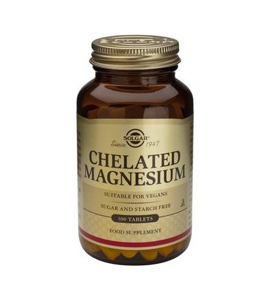 Solgar Magnesium Chelated 100mg ( chelat), 100cp, Solgar