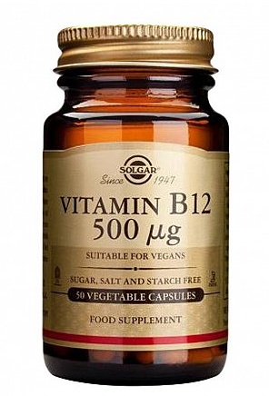 Solgar Vitamina B12 500mcg, 50 capsule, Solgar
