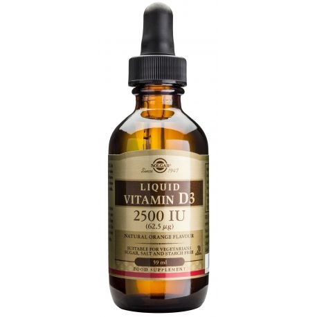 Solgar Vitamina D3 (Cholecalciferol) 2500 UI Liquid , 59ml, Solgar