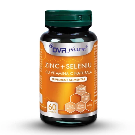 Zinc+Seleniu+Vitamina C, 60 capsule, DVR Pharm